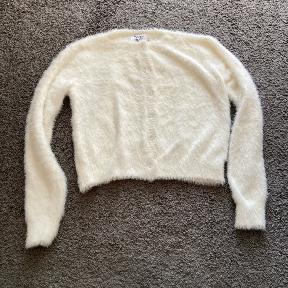Faux fur cardigan